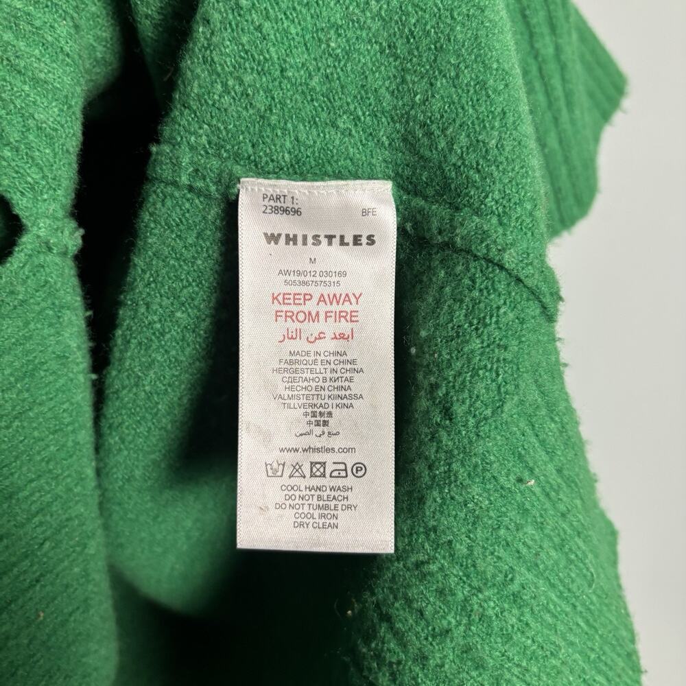 WHISTLES Women’s Green Long Sleeve Crewneck Sweater Top Medium - Picture 4 of 8